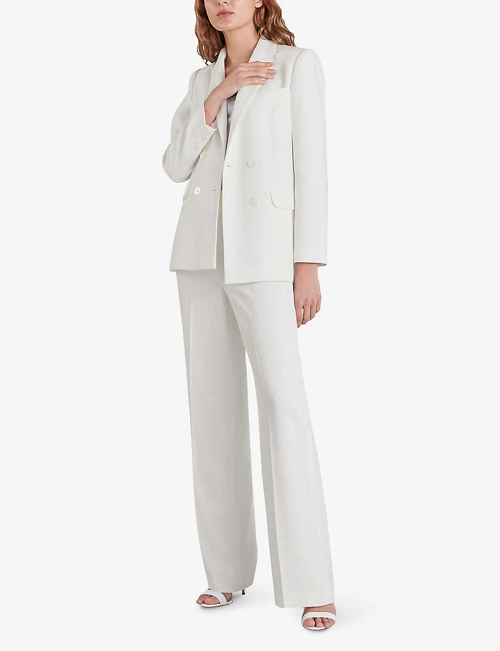 Whistles Annie Double-breasted Woven Wedding Blazer 2 Whistles Annie Double-breasted Woven Wedding Blazer - Image 2