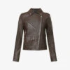 Whistles Agnes Zip-through Leather Biker Jacket