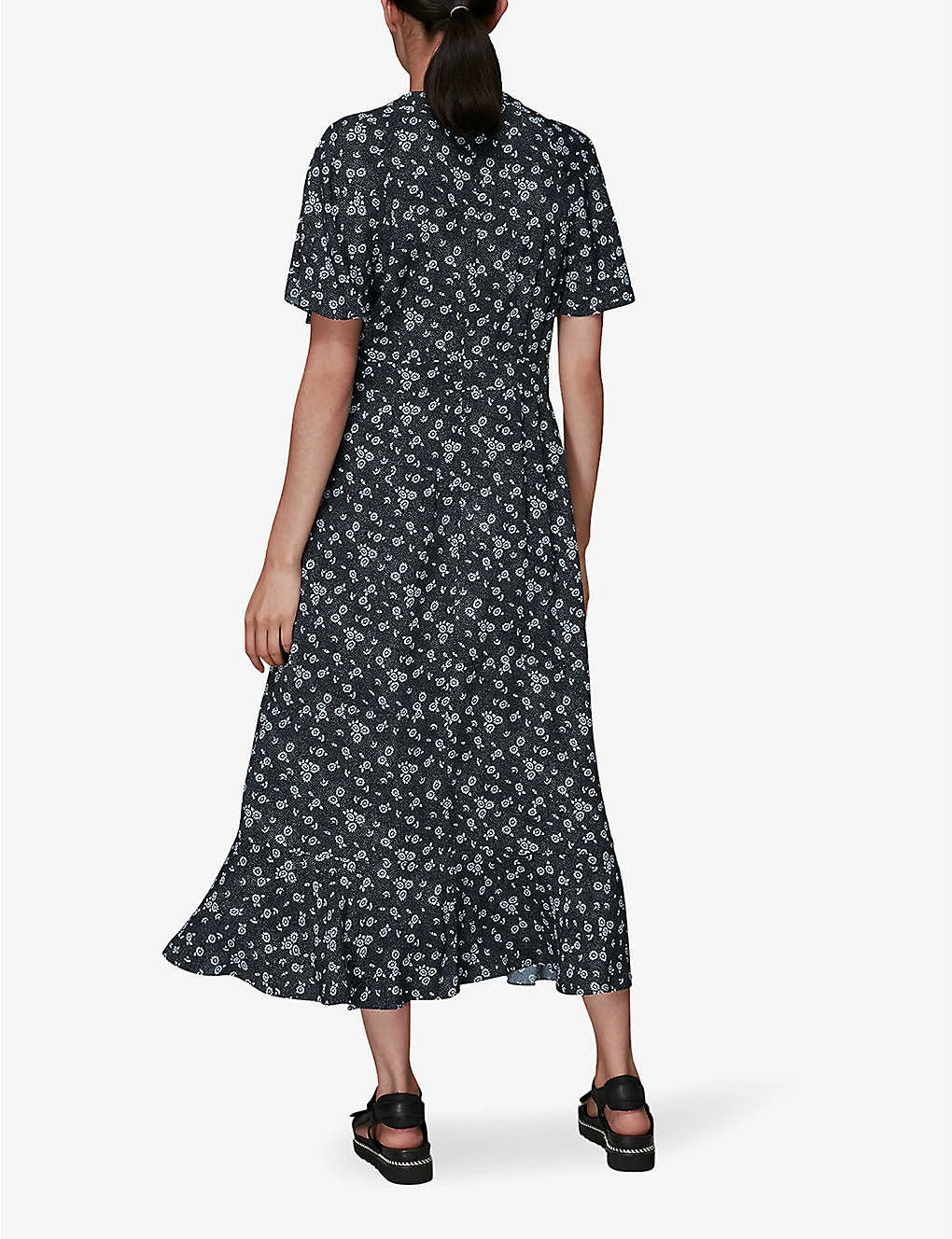 Whistles Daisy Graphic-print Woven Midi Dress 3 Whistles Daisy Graphic-print Woven Midi Dress - Image 3