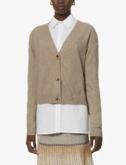 Whistles Long-sleeved Cashmere Cardigan -The Fashion Shop R03827349 ALT02