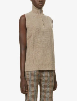 Whistles Half-zip Knitted Tank Top 7 Whistles Half-zip Knitted Tank Top -The Fashion Shop R03827763 ALT02