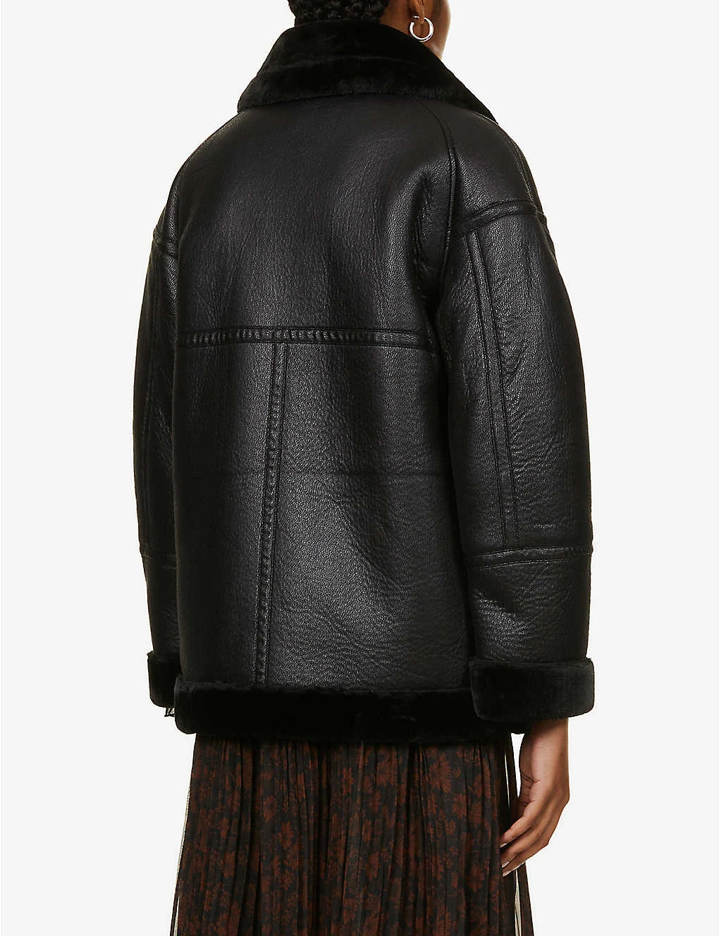 Whistles Lauren Faux-fur Biker Jacket 4 Whistles Lauren Faux-fur Biker Jacket - Image 4