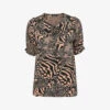 Whistles Maggie Animal-print Woven Top
