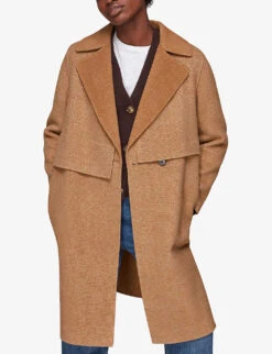 Whistles Yasmin Double-faced Wool-blend Coat 7 Whistles Yasmin Double-faced Wool-blend Coat -The Fashion Shop R03829292 TAN ALT02