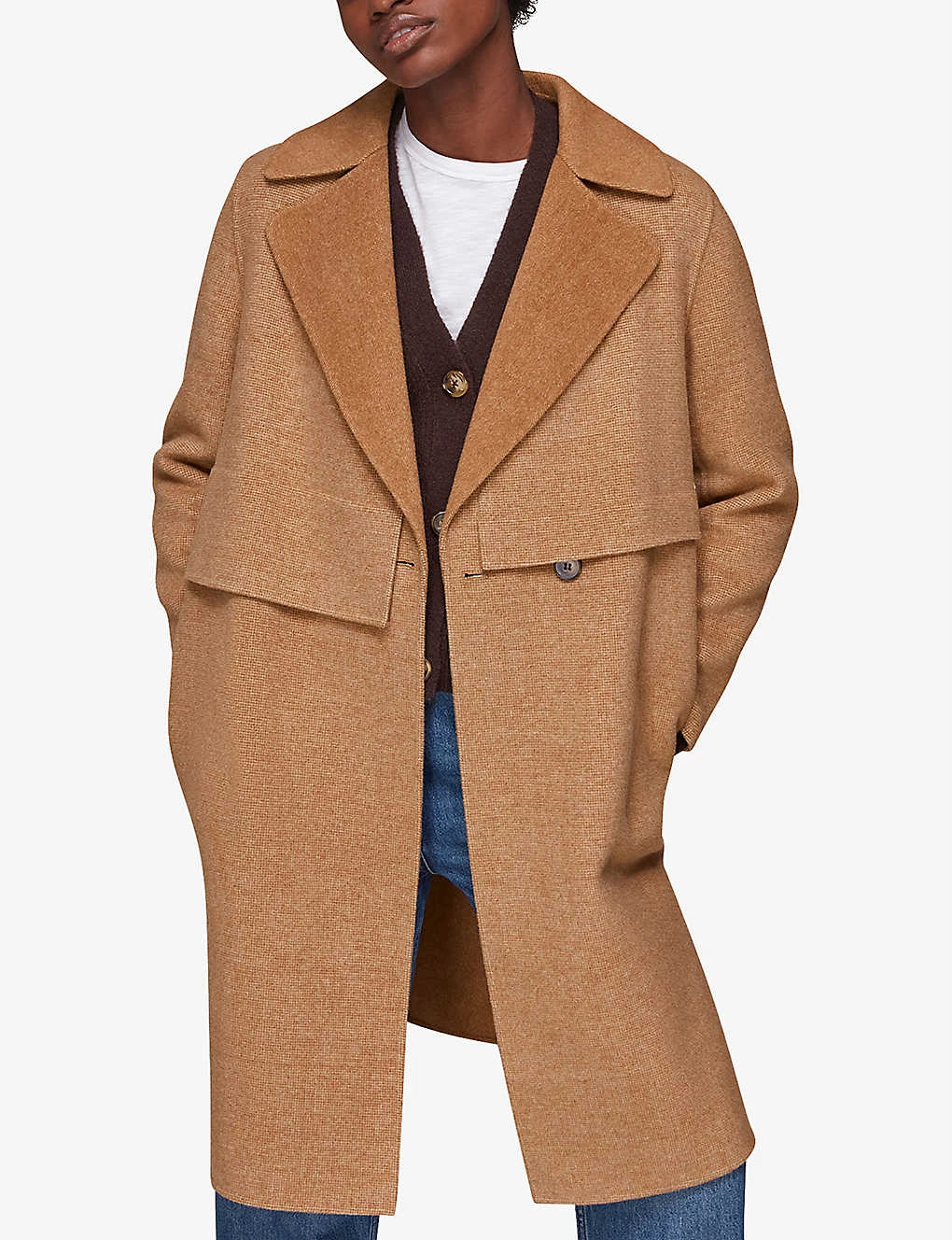 Whistles Yasmin Double-faced Wool-blend Coat 3 Whistles Yasmin Double-faced Wool-blend Coat - Image 3