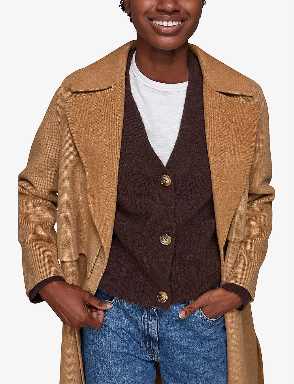 Whistles Yasmin Double-faced Wool-blend Coat 5 Whistles Yasmin Double-faced Wool-blend Coat - Image 5