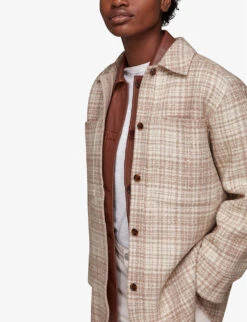 Whistles Classic Checked Wool-blend Overshirt -The Fashion Shop R03829294 MULTICOLOURED ALT02