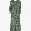 Whistles Clouded Leopard Leopard-print Woven Midi Dress