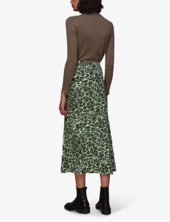 Whistles Clouded Leopard Woven Midi Skirt 8 Whistles Clouded Leopard Woven Midi Skirt -The Fashion Shop R03829296 MULTICOLOURED ALT03