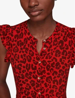 Whistles Animal-print Woven Midi Dress 9 Whistles Animal-print Woven Midi Dress -The Fashion Shop R03831835 MULTICOLOURED ALT04