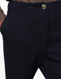 Whistles Lila Tapered-leg High-rise Woven Trousers 9 Whistles Lila Tapered-leg High-rise Woven Trousers -The Fashion Shop R03831933 NAVY ALT04
