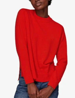 Whistles Round-neck Cashmere Jumper 11 Whistles Round-neck Cashmere Jumper -The Fashion Shop R03833330 RED ALT05