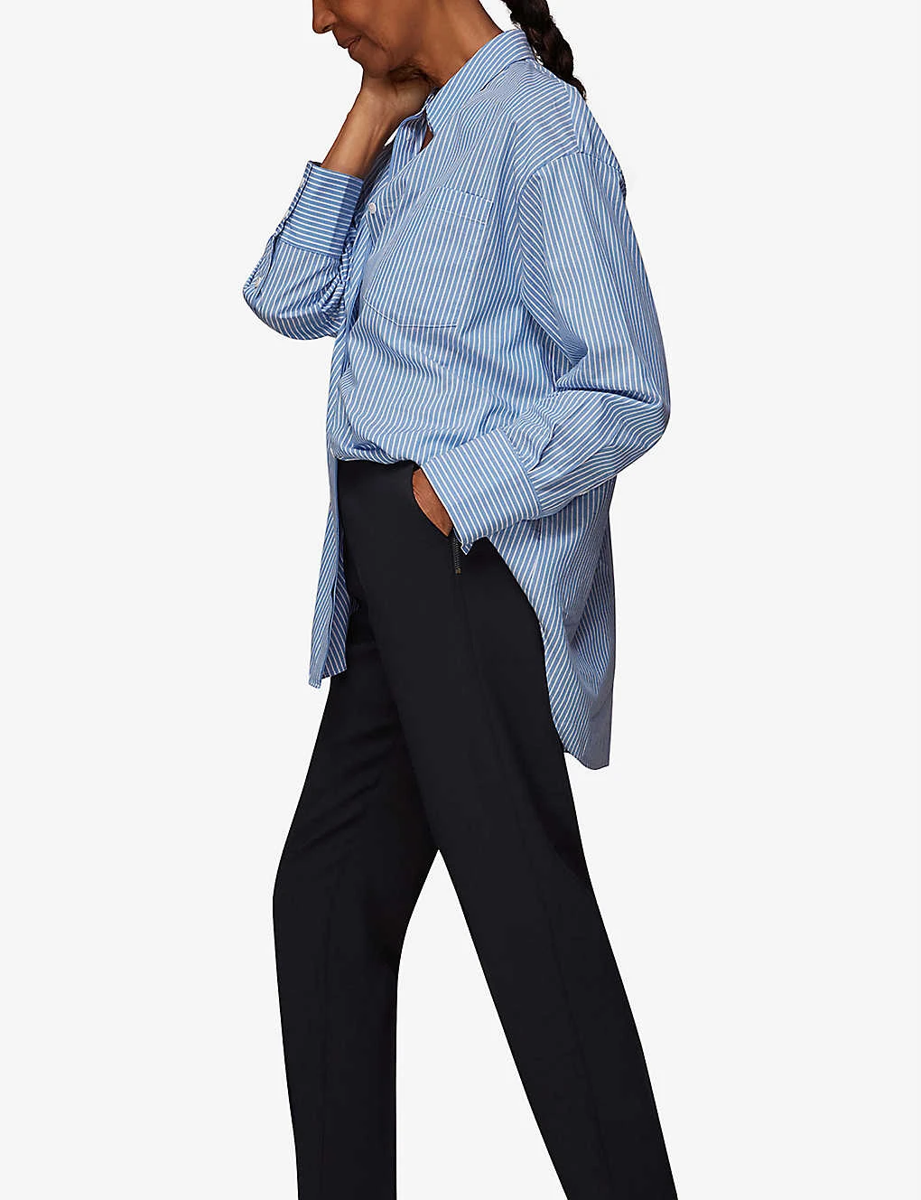 Whistles Ella Cropped Slim-leg Mid-rise Stretch-woven Trousers 3 Whistles Ella Cropped Slim-leg Mid-rise Stretch-woven Trousers - Image 3