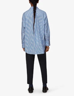 Whistles Ella Cropped Slim-leg Mid-rise Stretch-woven Trousers 8 Whistles Ella Cropped Slim-leg Mid-rise Stretch-woven Trousers -The Fashion Shop R03834721 NAVY ALT03