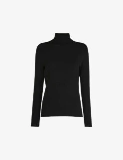 Whistles Maja High-neck Cotton-blend Jumper