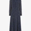 Whistles Dobby Spot-print Woven Midi Dress