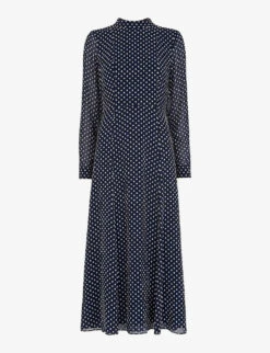 Whistles Dobby Spot-print Woven Midi Dress