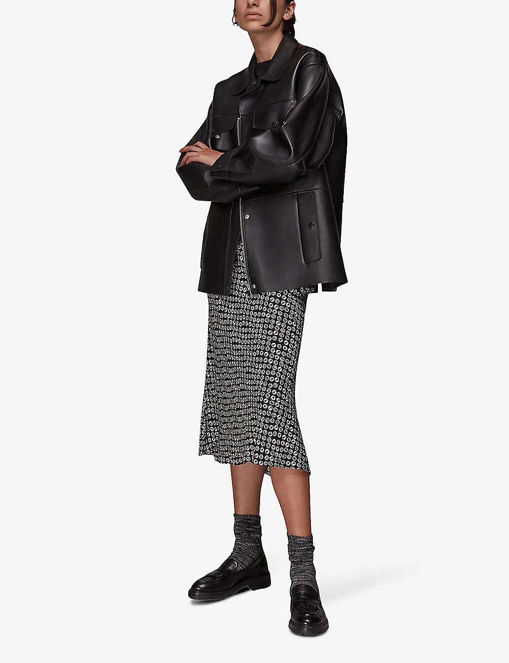 Whistles Landmark-print A-line Bias-cut Woven Midi Skirt 2 Whistles Landmark-print A-line Bias-cut Woven Midi Skirt - Image 2