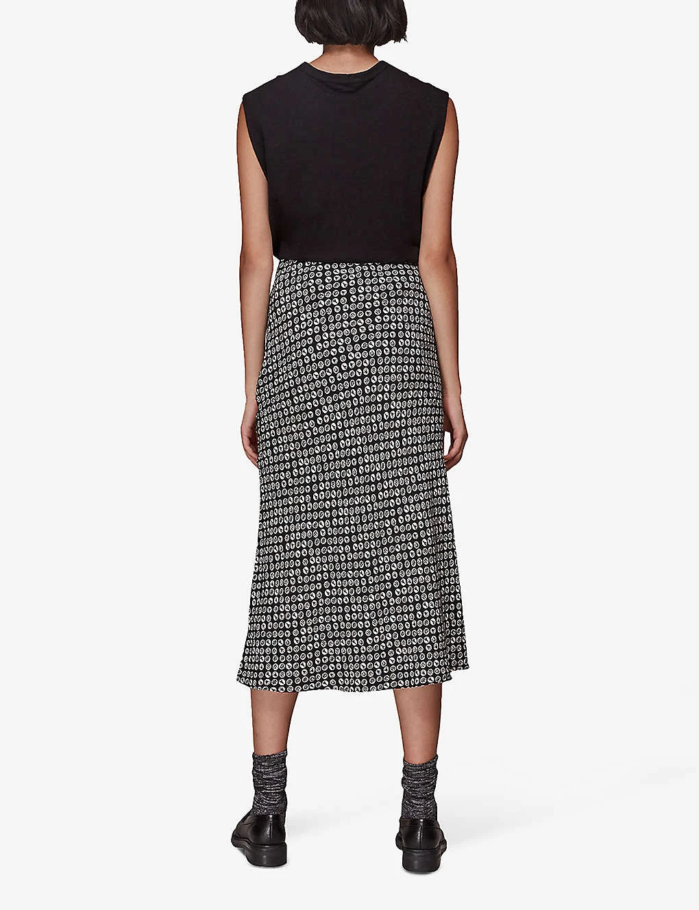 Whistles Landmark-print A-line Bias-cut Woven Midi Skirt 4 Whistles Landmark-print A-line Bias-cut Woven Midi Skirt - Image 4