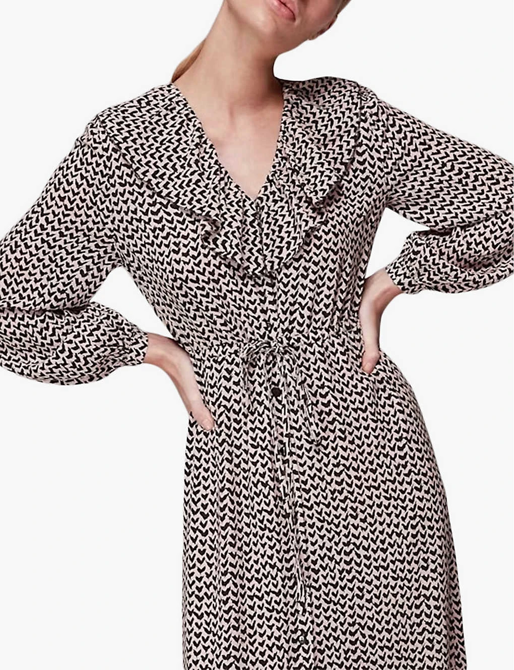 Whistles Heart-print Button-down Woven Top 3 Whistles Heart-print Button-down Woven Top - Image 3