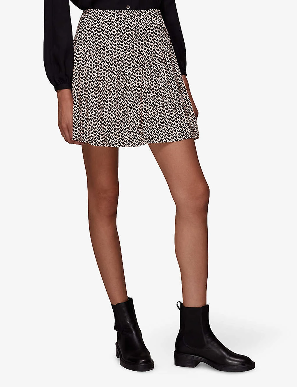 Whistles Heart-print High-rise Woven Mini Skirt 2 Whistles Heart-print High-rise Woven Mini Skirt - Image 2