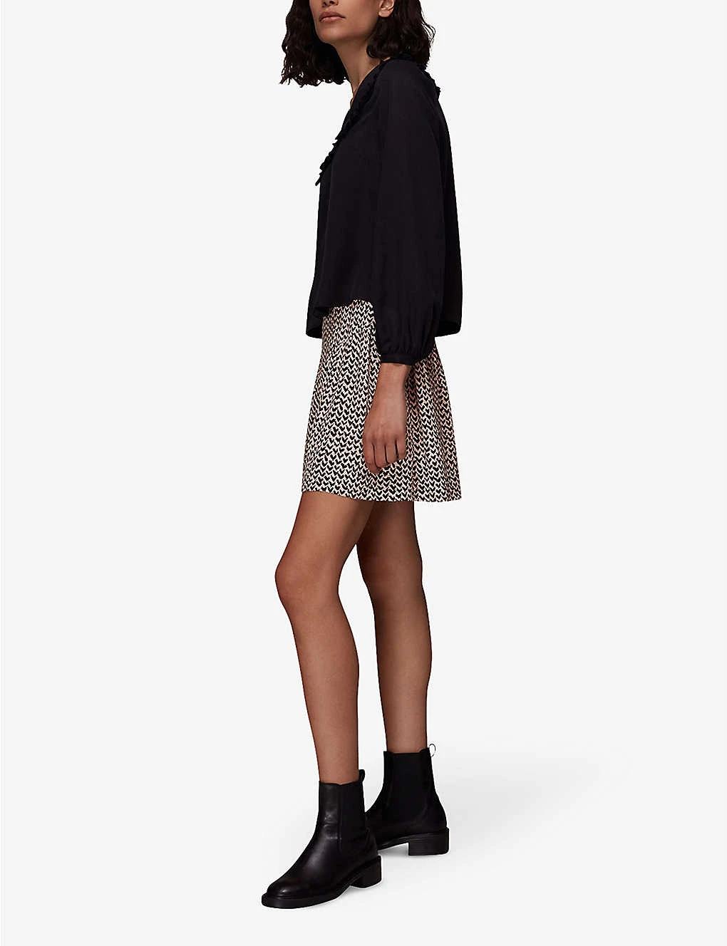 Whistles Heart-print High-rise Woven Mini Skirt 5 Whistles Heart-print High-rise Woven Mini Skirt - Image 5