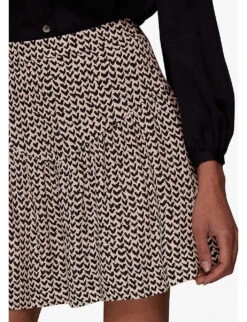 Whistles Heart-print High-rise Woven Mini Skirt 11 Whistles Heart-print High-rise Woven Mini Skirt -The Fashion Shop R03838091 MULTICOLOURED ALT05