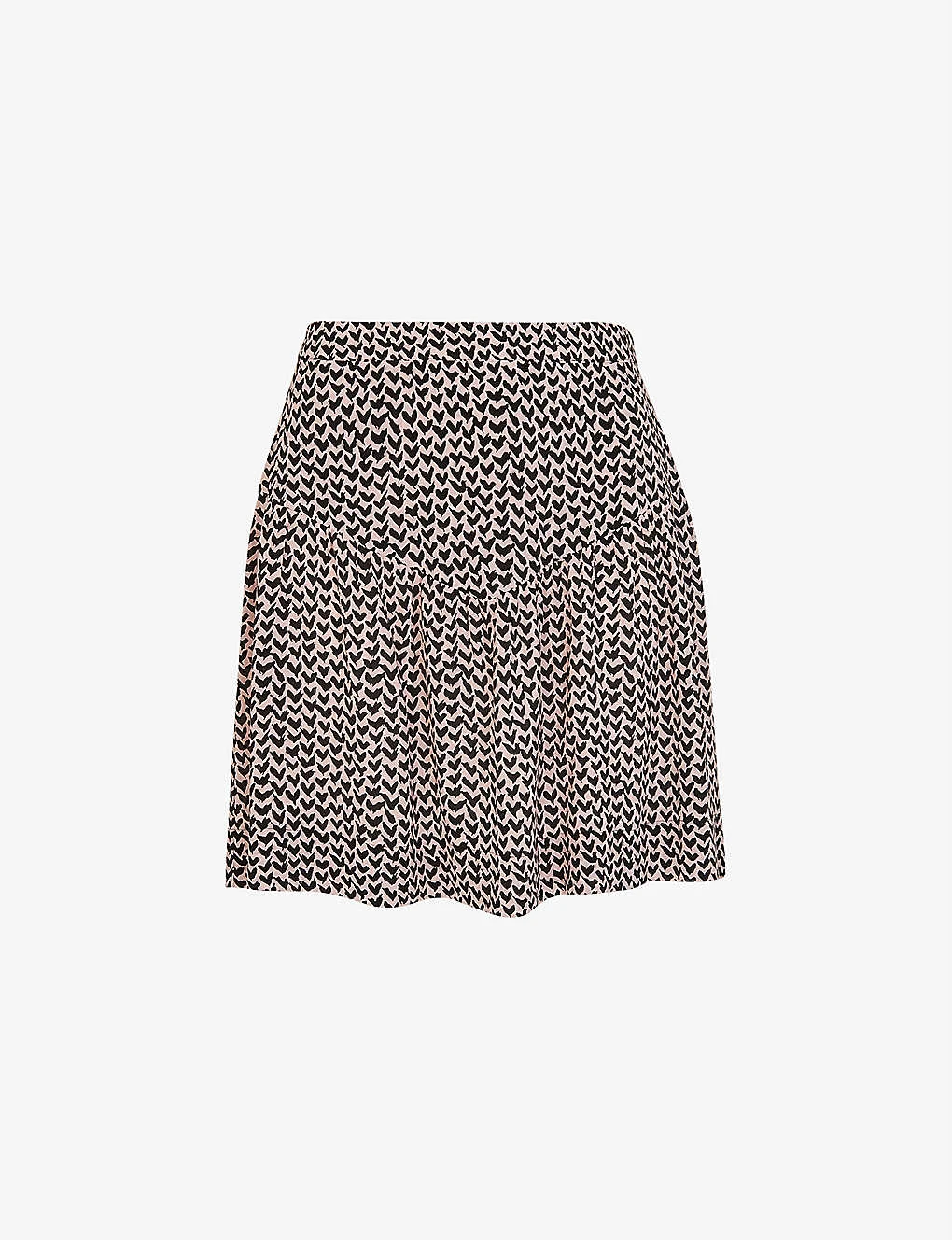 Whistles Heart-print High-rise Woven Mini Skirt 1 Whistles Heart-print High-rise Woven Mini Skirt
