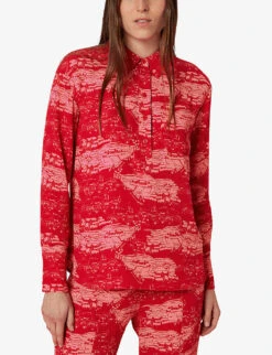 Whistles Field-print Relaxed-fit Woven Shirt -The Fashion Shop R03840125 MULTICOLOURED ALT02