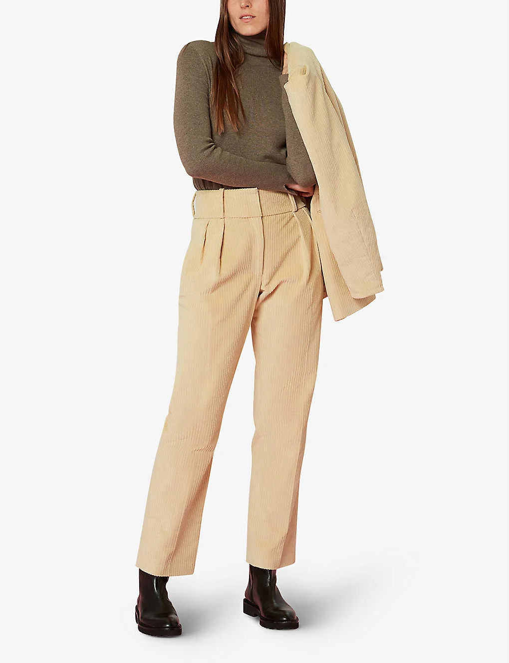 Whistles Suki Straight High-rise Stretch-cotton Corduroy Trousers 2 Whistles Suki Straight High-rise Stretch-cotton Corduroy Trousers - Image 2