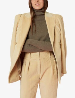 Whistles Suki Straight High-rise Stretch-cotton Corduroy Trousers 9 Whistles Suki Straight High-rise Stretch-cotton Corduroy Trousers -The Fashion Shop R03840128 TAN ALT04