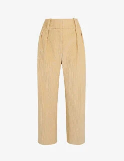 Whistles Suki Straight High-rise Stretch-cotton Corduroy Trousers