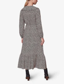 Whistles Abstract Heart-print Woven Midi Dress 9 Whistles Abstract Heart-print Woven Midi Dress -The Fashion Shop R03840130 MULTICOLOURED ALT03