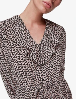 Whistles Abstract Heart-print Woven Midi Dress 10 Whistles Abstract Heart-print Woven Midi Dress -The Fashion Shop R03840130 MULTICOLOURED ALT04