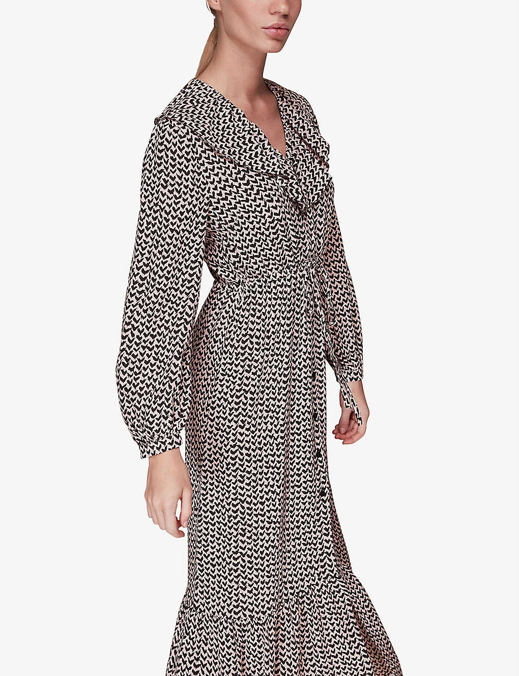 Whistles Abstract Heart-print Woven Midi Dress 6 Whistles Abstract Heart-print Woven Midi Dress - Image 6