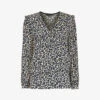 Whistles Oversized-collar Cheetah-print Woven Top