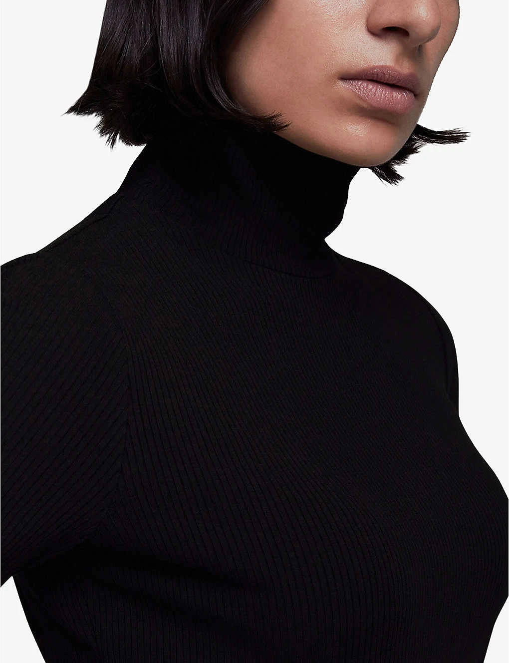 Whistles Ribbed Rollneck Stretch-knit Midi Dress 4 Whistles Ribbed Rollneck Stretch-knit Midi Dress - Image 4