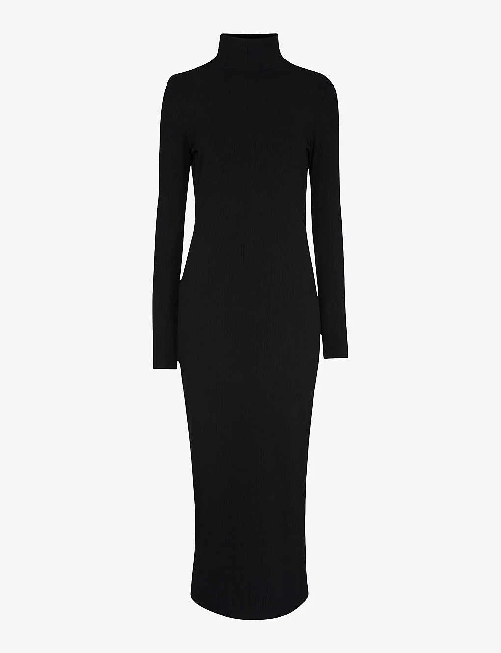 Whistles Ribbed Rollneck Stretch-knit Midi Dress 1 Whistles Ribbed Rollneck Stretch-knit Midi Dress