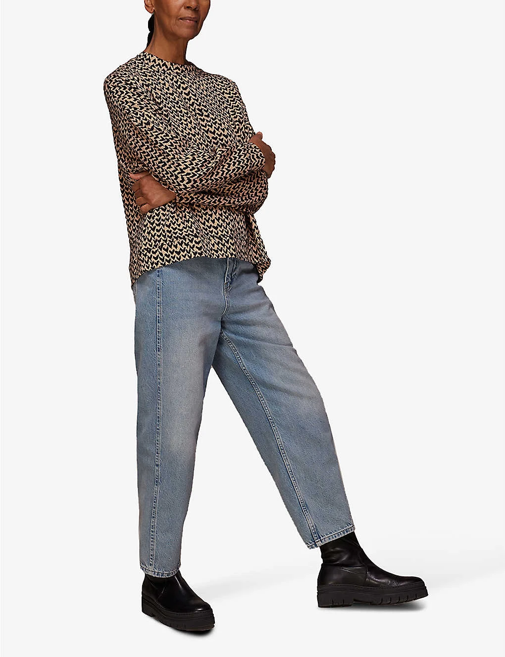 Whistles Heart Jacquard Recycled-polyester And Organic Cotton-blend Jumper 2 Whistles Heart Jacquard Recycled-polyester And Organic Cotton-blend Jumper - Image 2