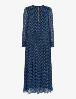 Whistles Gingham Check-print Recycled-polyester Midi Dress