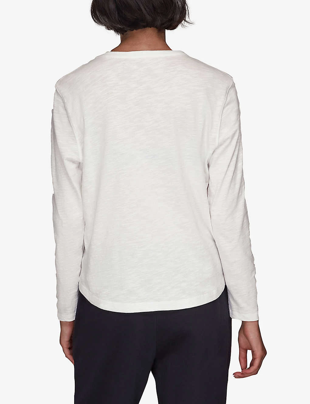 Whistles Emily Long-sleeved Cotton T-shirt 4 Whistles Emily Long-sleeved Cotton T-shirt - Image 4