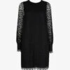 Whistles Leopard-print Lace-panel Crepe Mini Dress