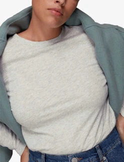 Whistles Emily Relaxed-fit Long-sleeved Cotton T-shirt 7 Whistles Emily Relaxed-fit Long-sleeved Cotton T-shirt -The Fashion Shop R03851017 GREY ALT02