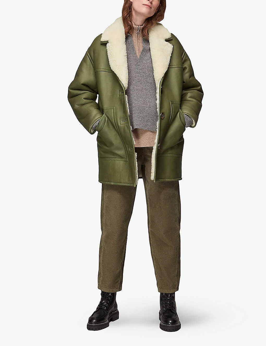 Whistles Fia Relaxed-fit Leather Jacket 2 Whistles Fia Relaxed-fit Leather Jacket - Image 2