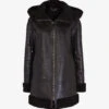Whistles Loose-fit Shearling Hooded Jacket