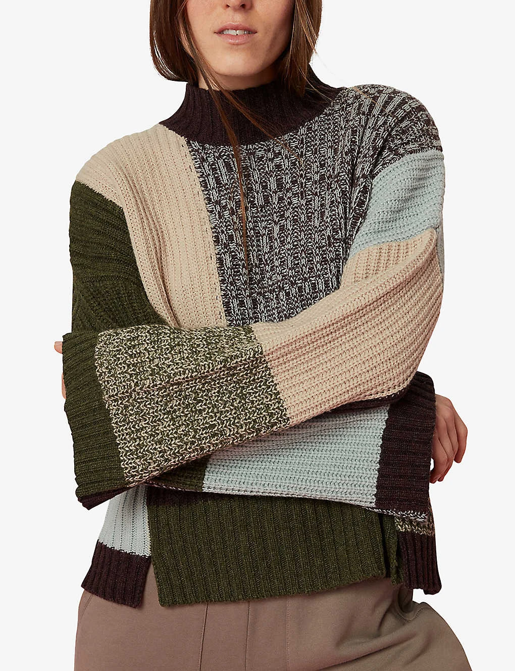 Whistles Patchwork Wool-blend Jumper 3 Whistles Patchwork Wool-blend Jumper - Image 3