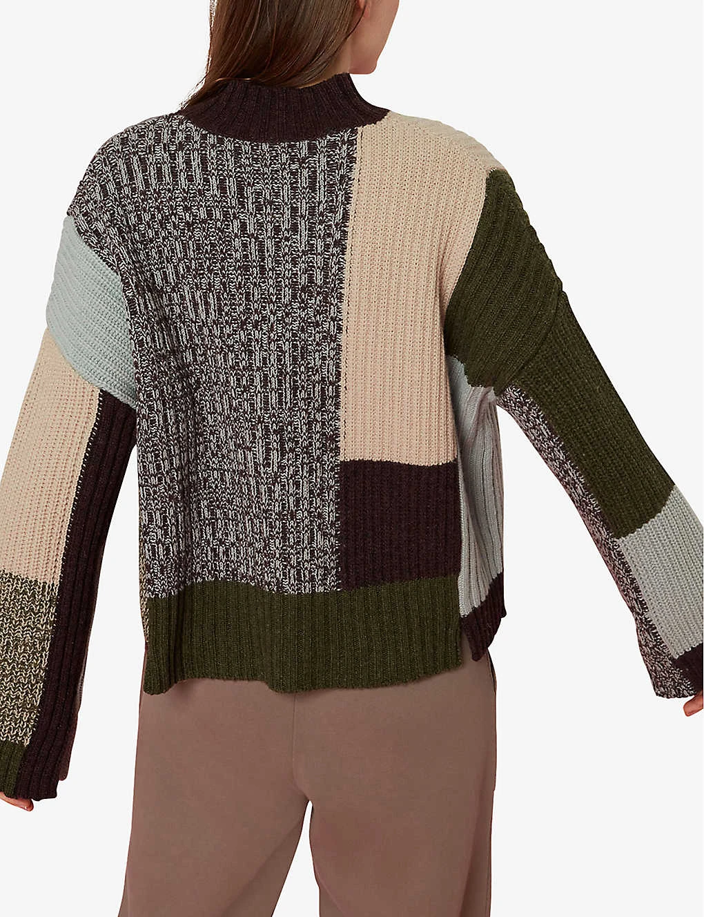 Whistles Patchwork Wool-blend Jumper 4 Whistles Patchwork Wool-blend Jumper - Image 4