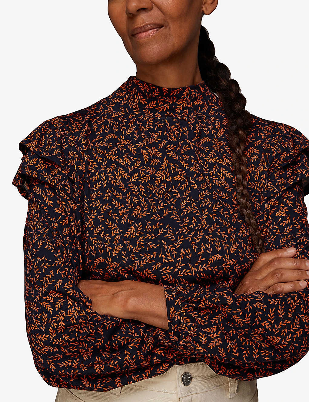 Whistles Leaves-print Organic Cotton-jersey Top 3 Whistles Leaves-print Organic Cotton-jersey Top - Image 3