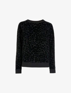 Whistles Smudge Animal-print Cotton Jumper