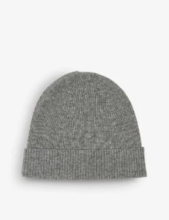 Whistles Ribbed Cashmere Beanie Hat